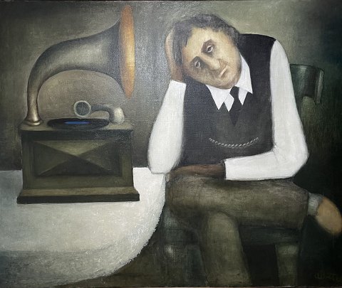 Valsedrømmen" Stort flot oliemaleri i ny naturramme. Maleriet har netop blevet 
renset hos professionel konservator. Maleriet har Bl.a. været udstillet på Vejle 
Kunstmuseum.